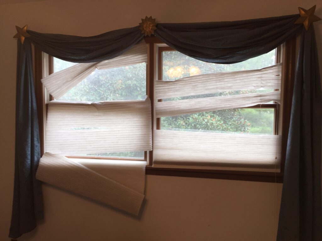window blinds needing repair